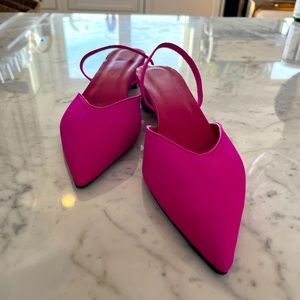 Fushia Hot Pink Slingbacks